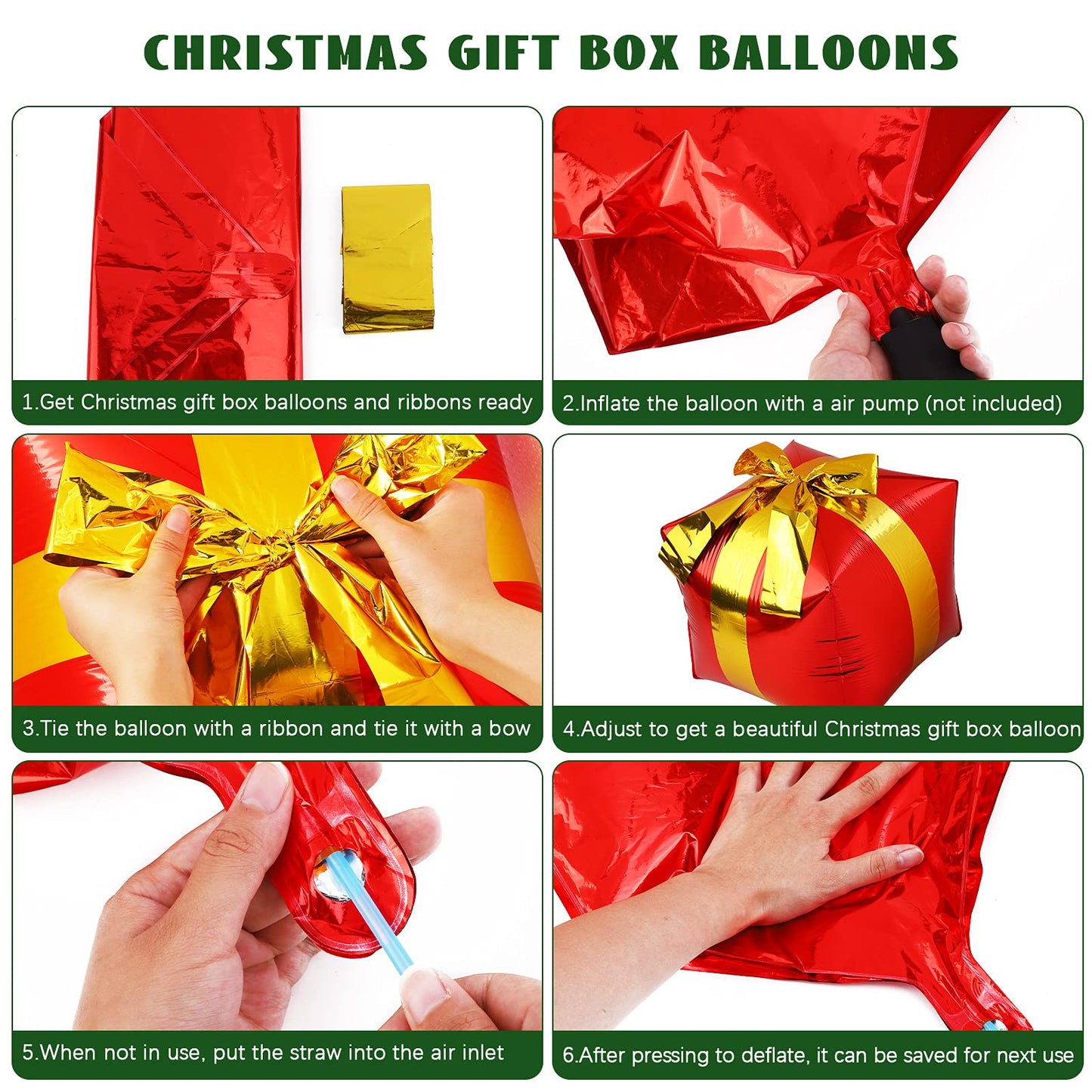 RUODON Christmas Balloon Arch Kit - 233 Pieces with Candy, Cane, Latex, Gift Box & Star Balloons for Party Decorations
