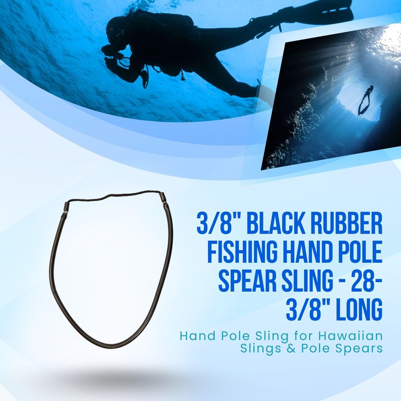 Scuba Choice Rubber Fishing Hawaiian Sling Speargun Pole – Heavy Duty Black Sling, Durable Fresh Tubing, Spearfishing Gear, Spear for Fishing, Outdoor Recreation, Hunting & Diving