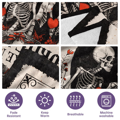 Juratar Gifts for Him Her, Anniversary Halloween Blanket for Women Men, Birthday Gifts for Boyfriend Girlfriend, I Love You Gift, Engagement, Wedding Gift for Wife, Husband, Couple, 60"X50"