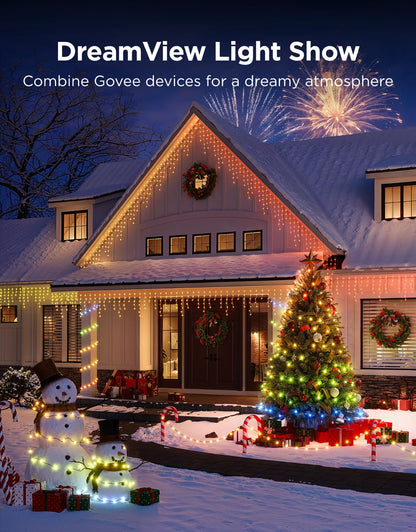 Govee Christmas Lights 2, RGBWIC 164FT 500LEDs String Lights for Holiday Decor, Smart Indoor Outdoor LED Decoration with Shape Mapping Function, 130+ Scene Modes, APP Control, Green Wire
