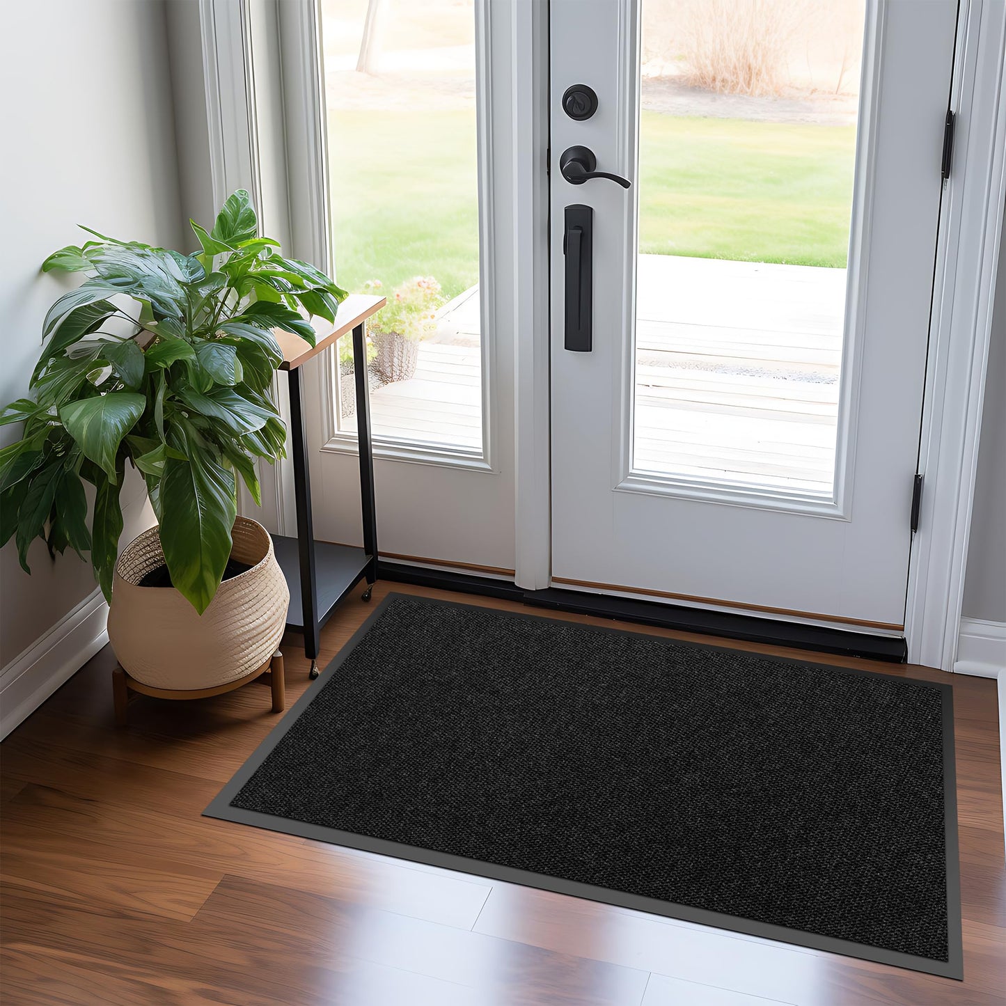 Custom Size Extra Large Front Door Mat, 3FT x 5FT Indoor Outdoor Entrance Commercial Floor Mat, Heavy Duty Dirt Trapper Doormat for Entryway Welcome Mat, Low Profile, Non-Slip, Waterproof
