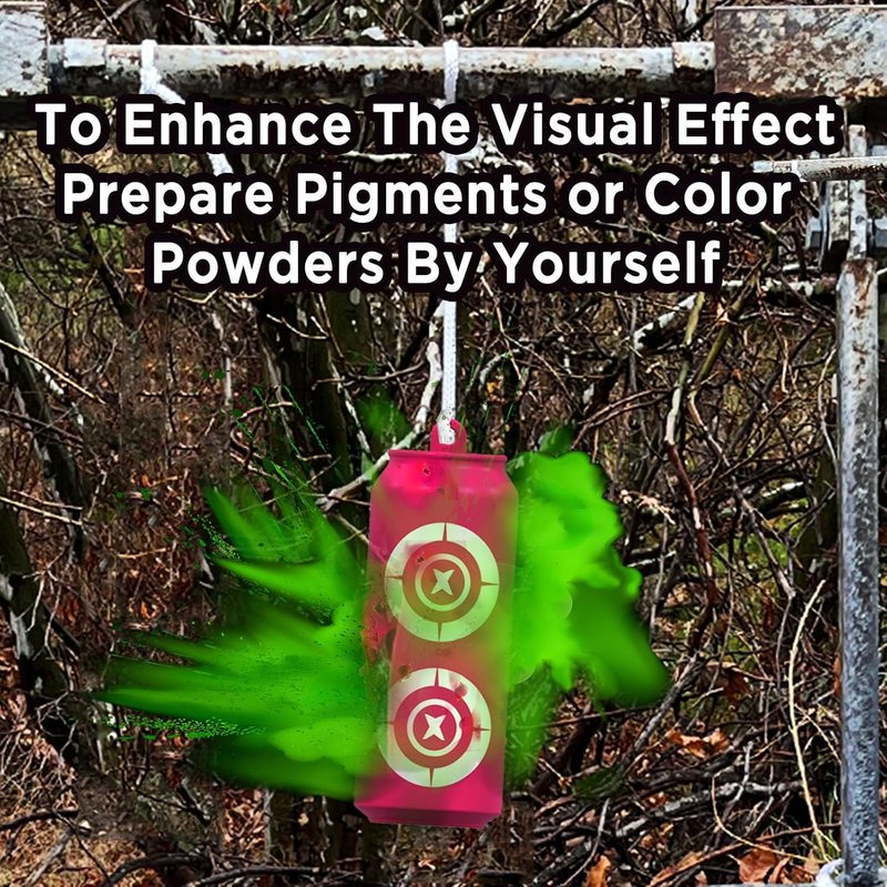 Shatterproof Bottle Shooting Targets - 6 Pack Plastic Bottles with Rope & Foldable Funnel | Colorful Firearm Practice Targets for Indoor & Outdoor Use