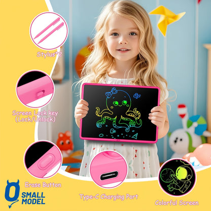20 Inch LCD Writing Tablet for Kids, Children's Art Toys, Educational and Learning Drawing Kits, Birthday and Christmas Gifts for Boys and Girs Aged 3-12+, Pink