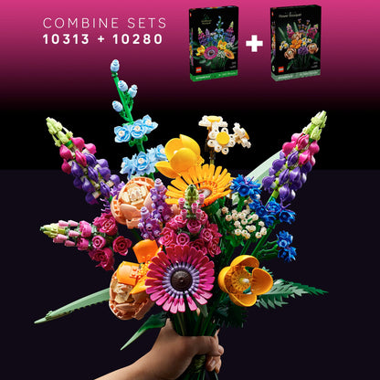 LEGO Botanicals Flower Bouquet Building Set - Artificial Flowers for Decoration for Home and Display, Ages 18+ - for Table, Desk, Office - Gift for Birthdays - 10280