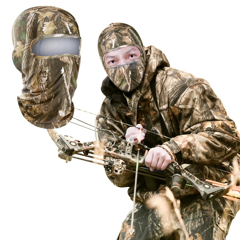 WTACTFUL Camouflage Face Mask, Camo Balaclava Face Mask for Turkey Hunting Hunter 2pcs