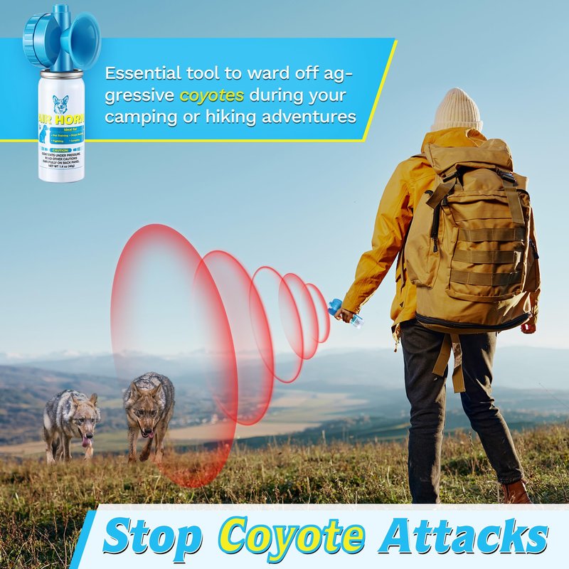 HappyAlley Air Horn, 1.4 oz 120 dB Loud Safety Alarm, Emergency Sound Device for Outdoor Hiking Camping & Sports Events, Portable Attention Getter & Personal Safety Tool, Blue(2 Pack)