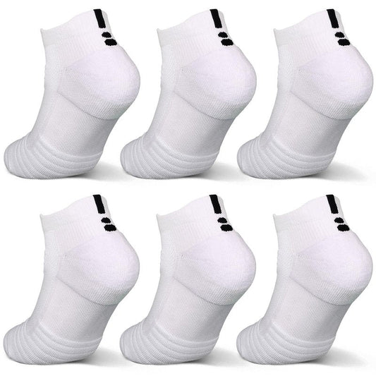 DEESEEUS Ankle Socks Athletic Running Low Cut Cushioned Anti-Blister Tab Sports Socks for Men Women 6 Pairs