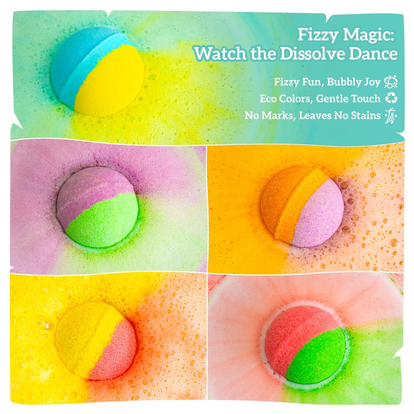 Bath Bomb Gift Set – 10 Handmade Bath Bombs with Natural Ingredients, 5 Aromatic Scents, Relaxing Spa Bombs for Women, Men, and Kids, Best Birthday Gifts for Stress Relief and Relaxation