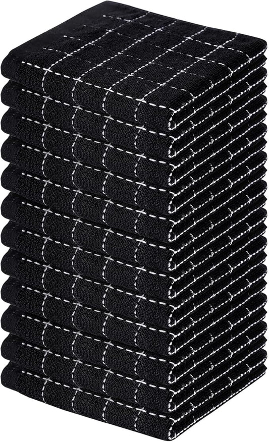 Homaxy 100% Cotton Terry Kitchen Dish Cloths, Ultra Soft and Absorbent Dish