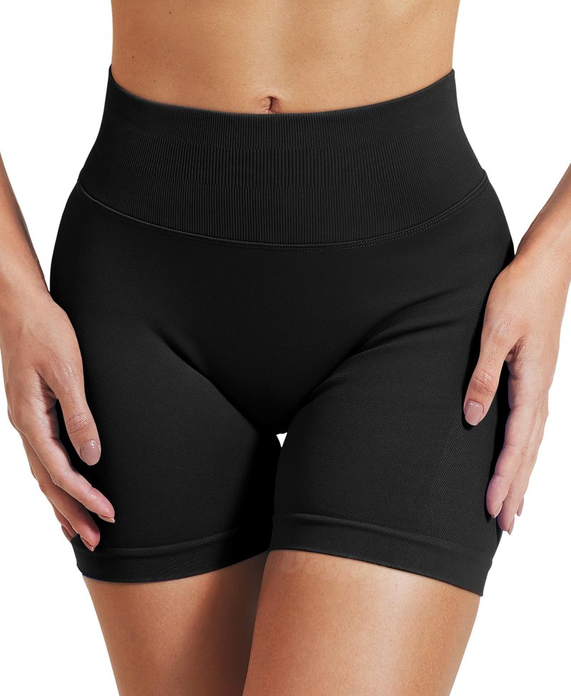 VOYJOY Women Workout Impact Shorts 2.5"/ 3.6"/ 4.5"/ 6" Scrunch Butt Lifting Gym Seamless Booty Biker Shorts Mint Green