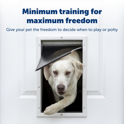 PetSafe, Aluminium Pet Door, Solid Design, Easy Install, Staywell, For Pets Up To 18 kg,White,Medium