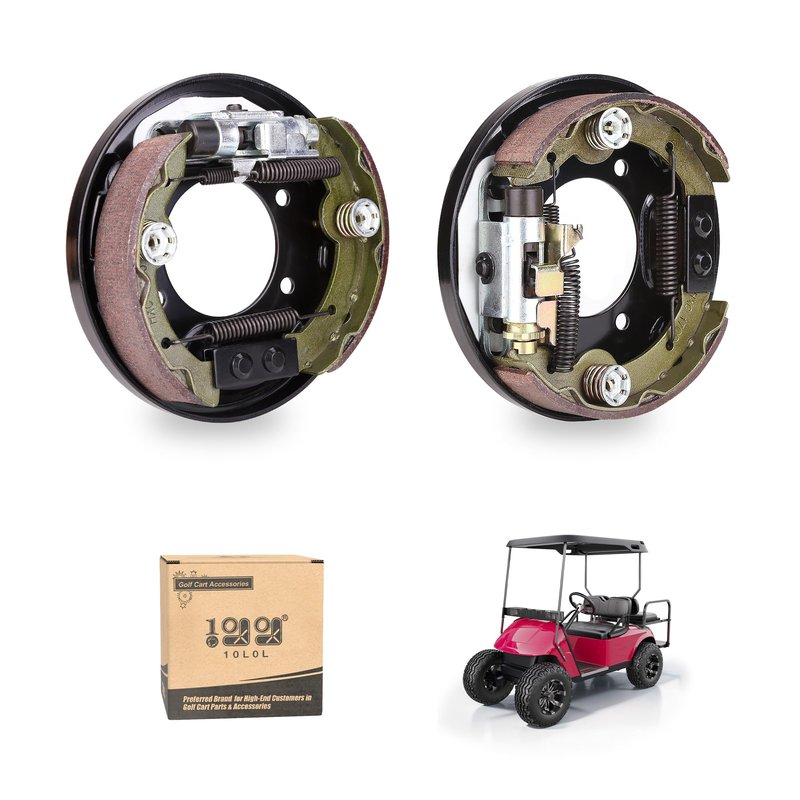 10L0L Golf Cart Brake Assembly for EZGO TXT PDS, for Yamaha G14 G16 G19 G20 G21 G22 Golf Cart, Driver Side and Passenger Side, Includes Brake Shoes, OEM 70998-G01 70998-G02