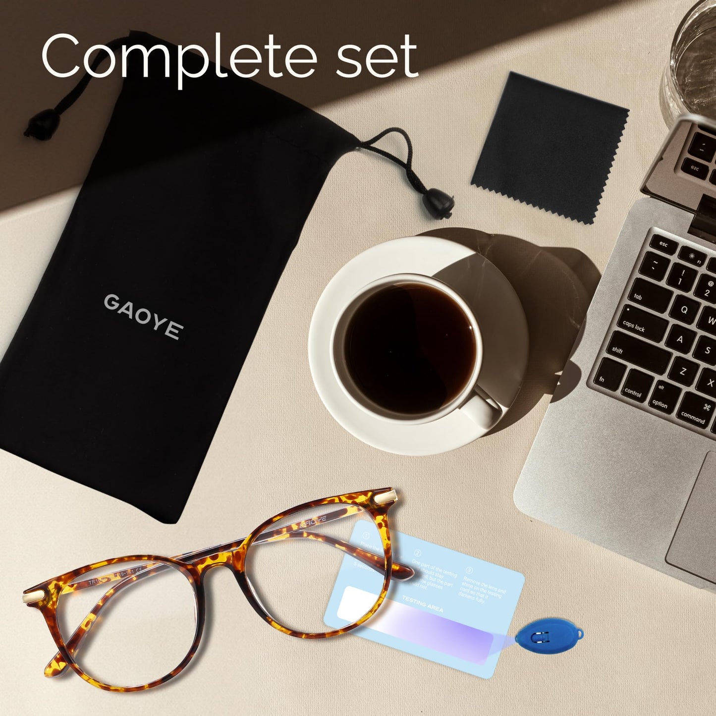 Gaoye Blue Light Blocking Glasses, Retro Round Eyewear Frame Anti Eyestrain Computer Glasses for Women Men (Tea Leopard/Transparent Lens)