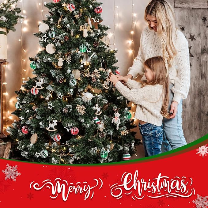 Christmas Balls Ornaments, 30Pcs Shatterproof Xmas Tree Decorations, Tree Hanging Ball Muti-Color Christmas Ball Ornament Set for Party Decoration Perfect Super Bulbs