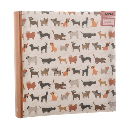 Arpan Cute Dog Photo Album Slip In Case Memo Album 6x4" for 200 Photos Scotty Dogs