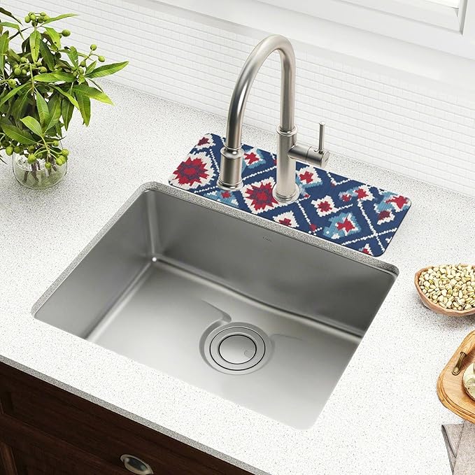 Kitchen Sink Splash Guard 1 PC 14.7 Inch Sink Faucet Mat Splash Guard