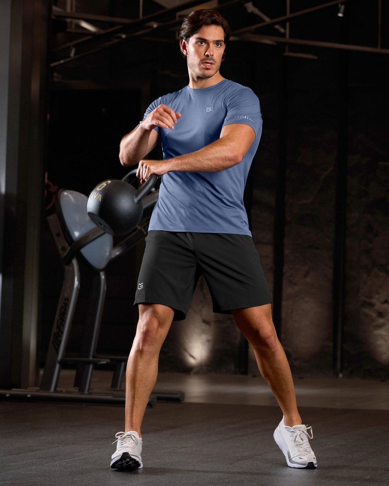 G Gradual Men's Workout Gym Shorts with 2 Zipper Pockets 7"/ 5"/ 9" Quick Dry Athletic Running Basketball Shorts for Men (Black, 7XL)
