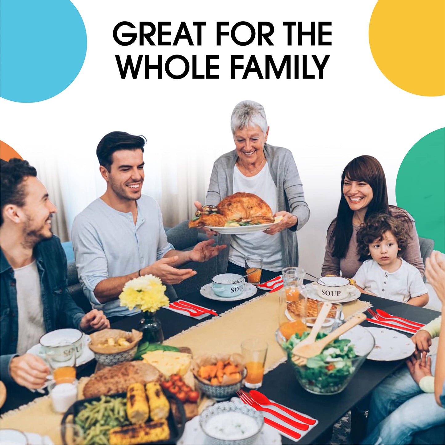 Exquisite Red Plastic Spoons 50 Pieces Red Spoons Disposable Utensils Heavy Duty Plastic Cutlery Set Disposable Cutlery Sets Flatware Sets Silverware Set For Party Supplies & Party Tableware