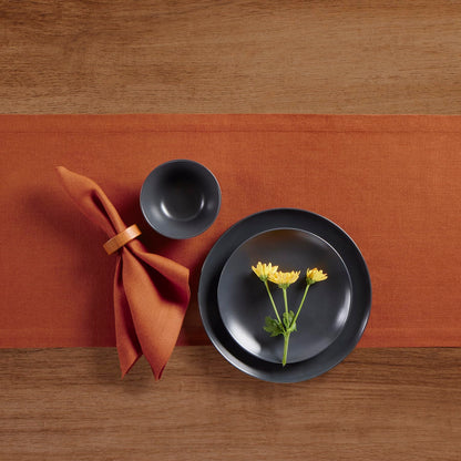 Solino Home Linen Cloth Napkins Set of 4-100% Pure Linen Cinnamon Dinner Napkins 20 x 20 Inch for Fall, Autumn, Halloween, Thanksgiving - Diana Medium Weight, Handcrafted and Machine Washable