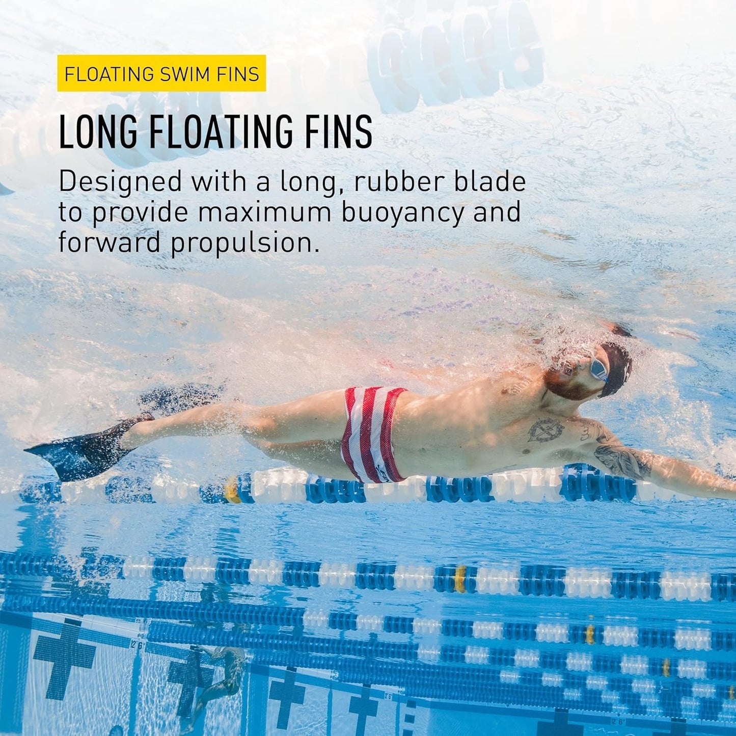 FINIS Long Floating Fins , Red/Black, S (US Male 3-5 / US Female 4-6) (1.05.037.04)