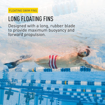FINIS Long Floating Fins , Red/Black, S (US Male 3-5 / US Female 4-6) (1.05.037.04)