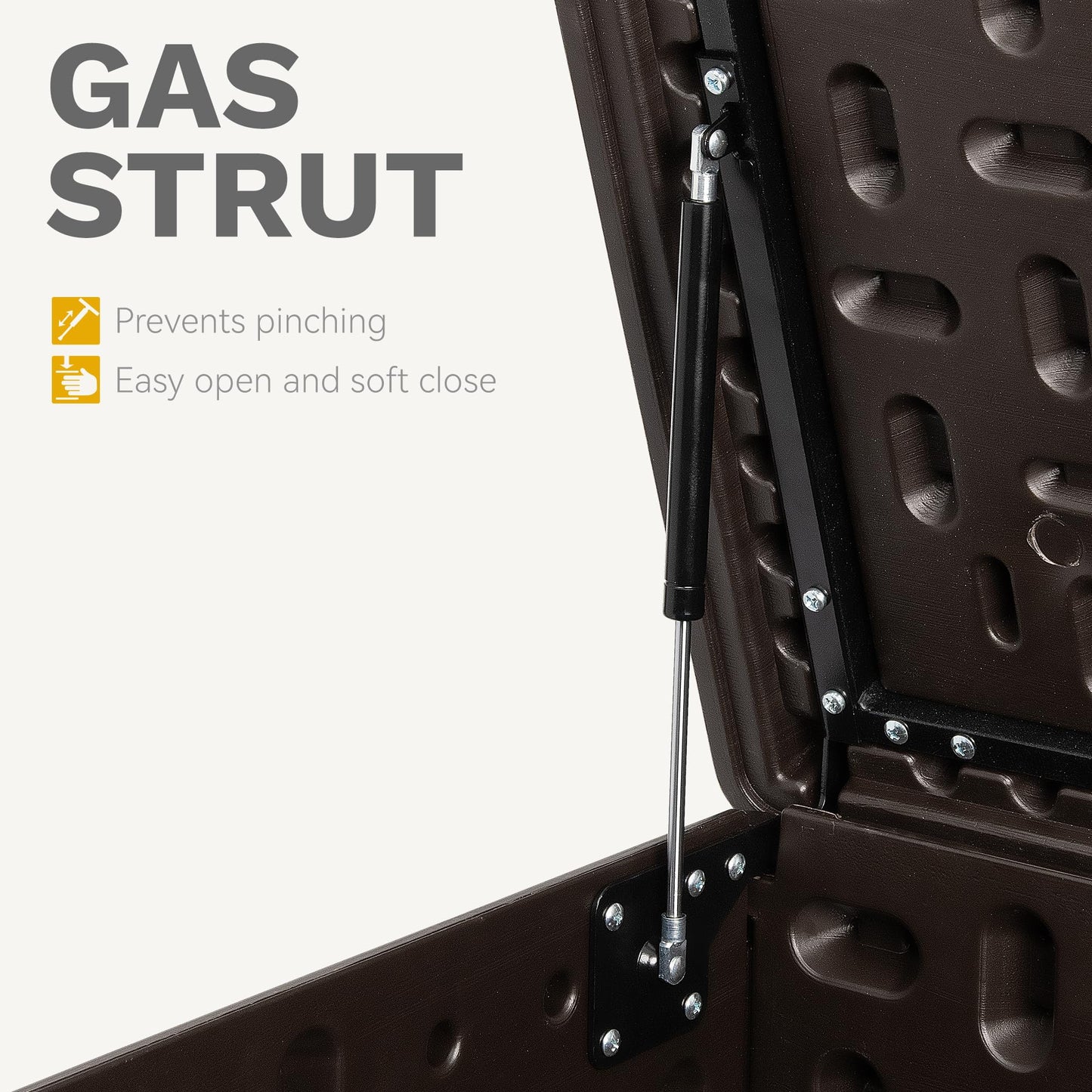 DWVO 150 Gallon Double-Wall Deck Box, XL Large Resin Outdoor Storage Box, Lockable & Waterproof, Double as Seating, 1000lbs Capacity (Brown)