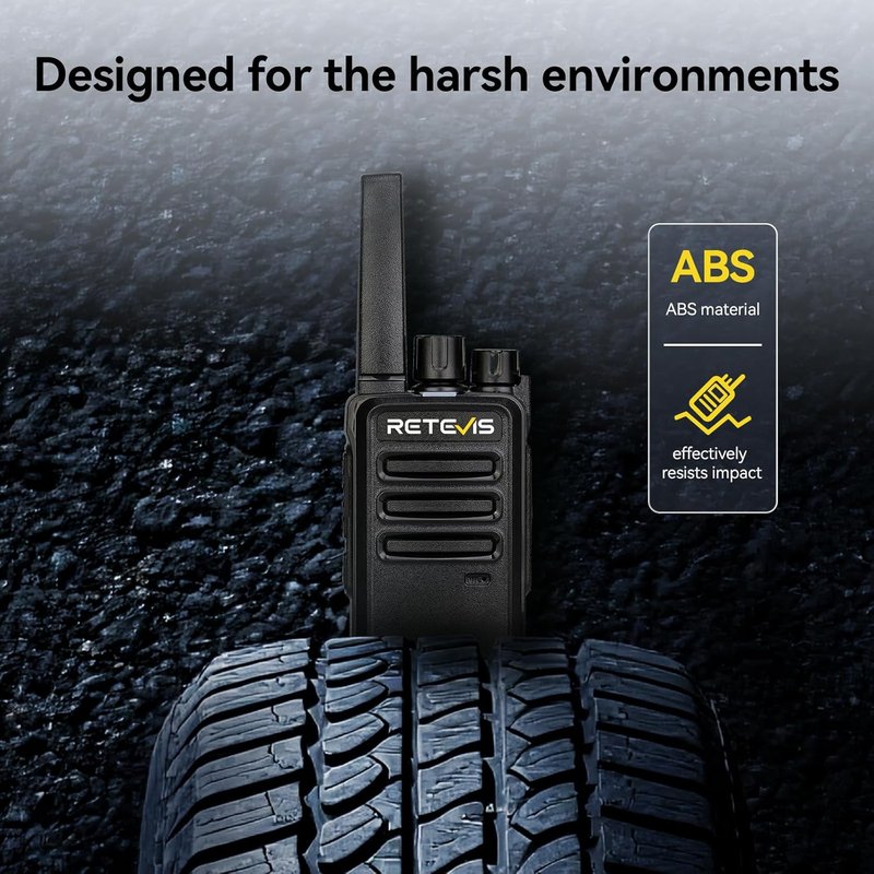 Retevis RT68 Walkie Talkies - Rechargeable Two-Way Radios 6 Pack | Heavy Duty, Long Range, Hands-Free for Adults