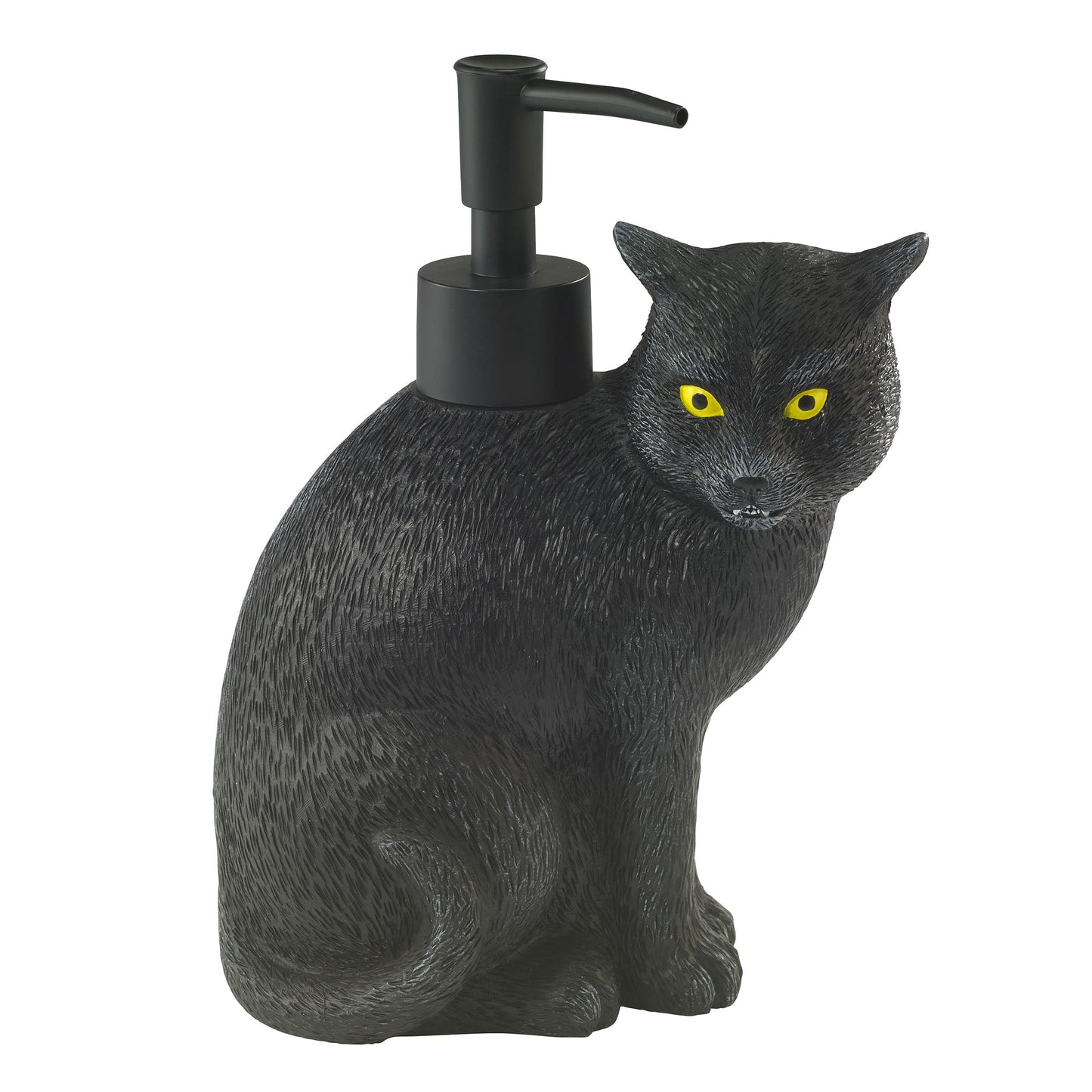 Avanti Linens - Soap Dispener/Lotion Pump, Guest Bathroom Essentials, Black Cat Inspired Bathroom Decor (Halloween Collection)