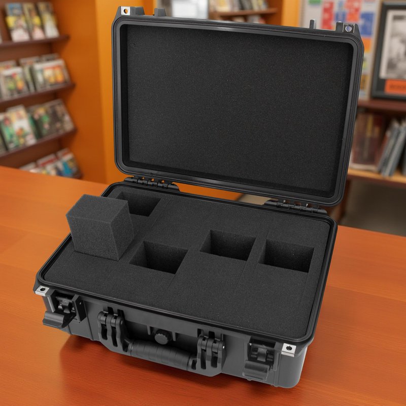 CASEMATIX Graded Card Case Compatible with 130+ BGS PSA Graded Sports Trading Cards, Waterproof Graded Slab Card Box with Precision Cut Graded Card Storage Box Foam Dividers
