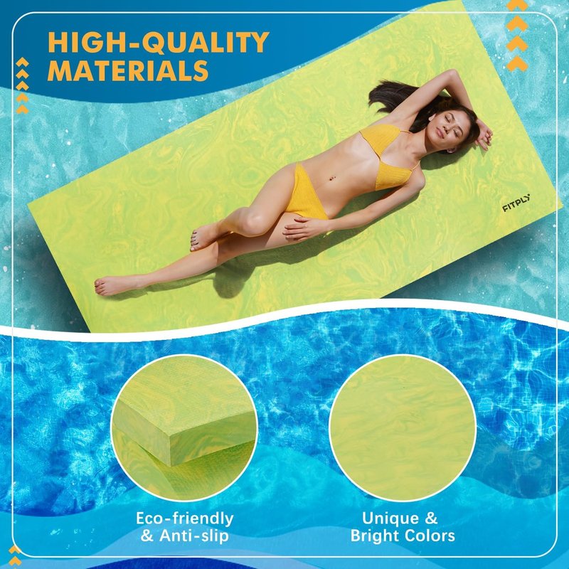 Floating Water Mat - Tear-Resistant Foam for Multi-User Fun | 6.6' for Pool Parties & Lake Adventures