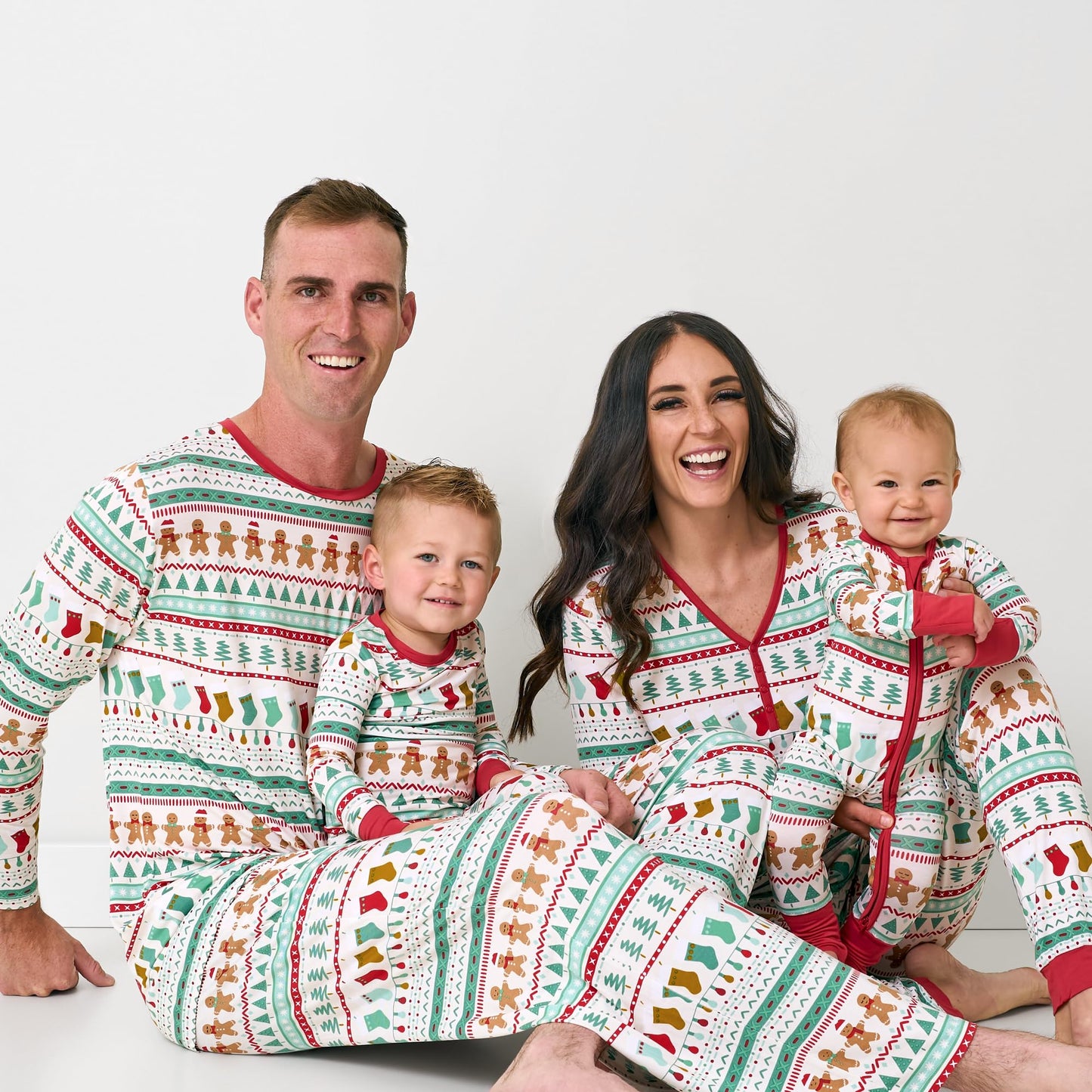 Little Sleepies Two-Piece Kids Christmas Pajamas Set for Boys & Girls, Viscose from Bamboo, Family Matching Christmas PJs, Fair Isle, 3T