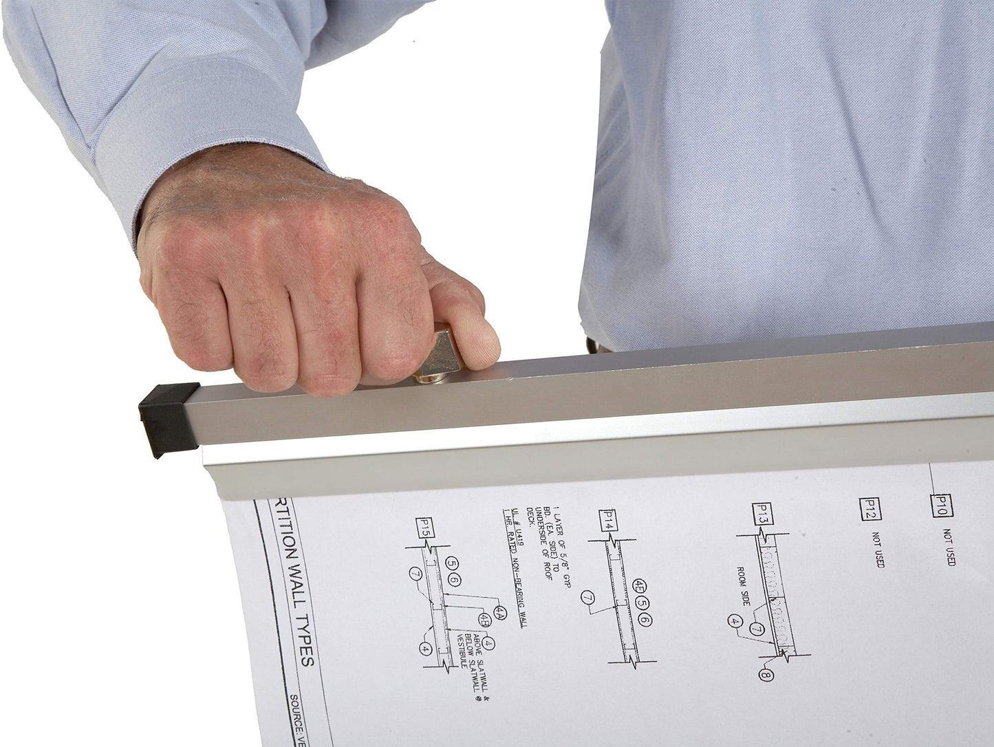 Brookside Design Blueprint Holder – 24 Inch Set of 6 Clamps For Construction Plan, Architectural Drawings, And Blueprints – Heavy Duty Clips - PC624