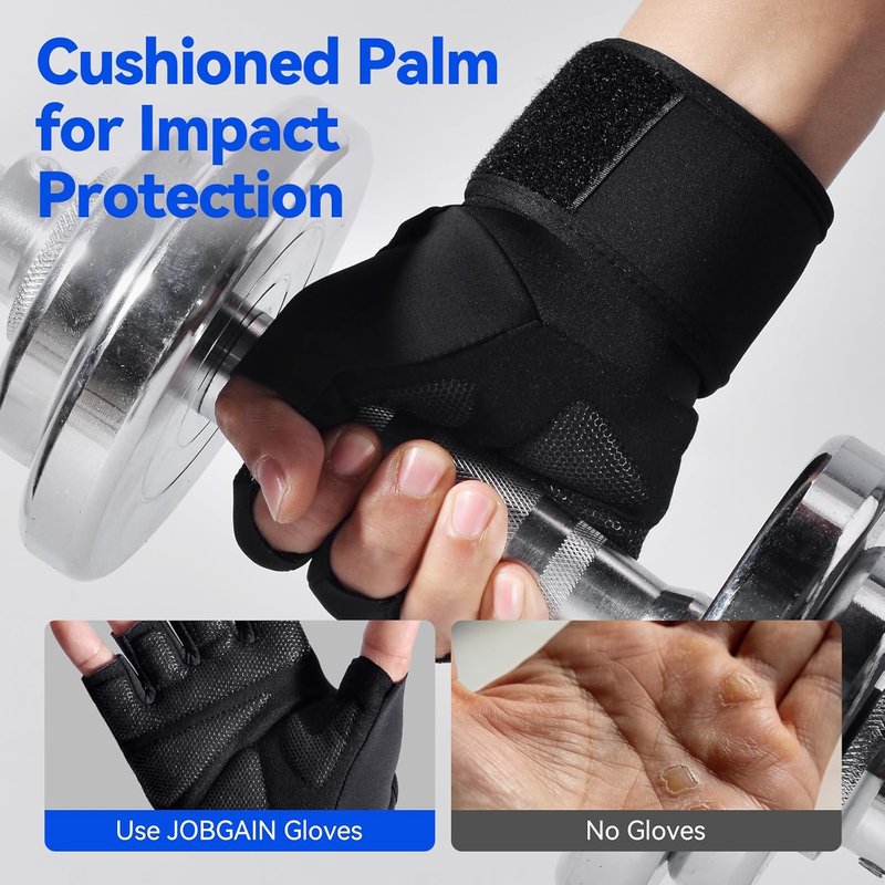Workout Gloves for Men & Women - Padded Weight Lifting Gloves with Wrist Support | Full Palm Protection & Extra Grip