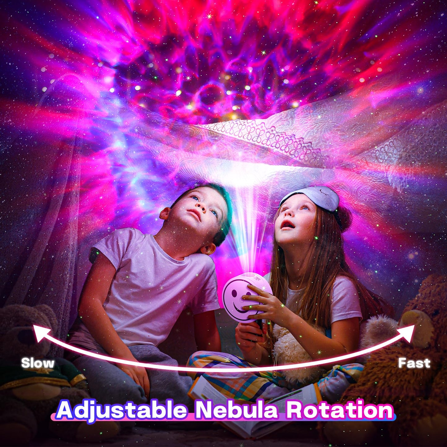 Star Projector, Galaxy Projector for Bedroom, Night Light for Kids, LED Nebula Lighting with Timer and Remote,Gift for Adults, Teens (Proyector de Galaxias para Habitación)