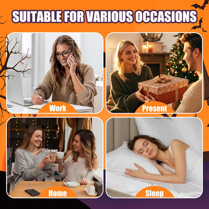 floconssy Halloween Fuzzy Socks for Women, Fall Pumpkin Gifts Slippers Socks Funny Fluffy Cozy Freaky Boo Basket Stuffers