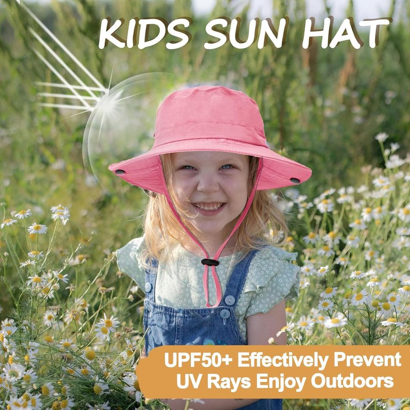 Kids Outdoor Sun Hat - UPF 50+ Quick-Dry Foldable Bucket Hat for Fishing & Safari | Lightweight & Adjustable