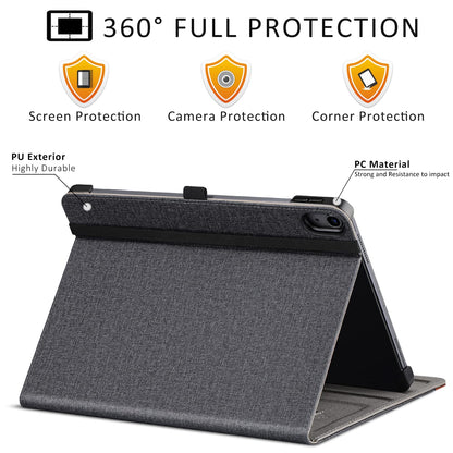 ZtotopCases Case for iPad 11th Generation 11 Inch 2025(A16)/iPad 10th Generation 10.9 Inch 2022, Premium Leather Business Cover with Auto Wake/Sleep, Multi-Angle Stand & Pencil Holder, Demin Black