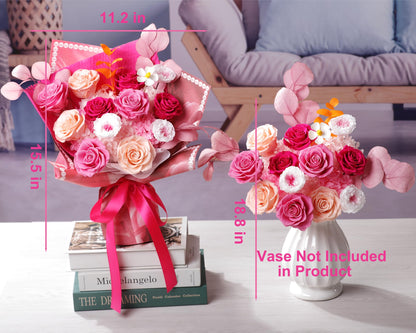 lovenfold Flowers for Delivery,Preserved Flowers Bouquets,Purple Rose Bouquets That Last 1-3 Years,Birthday Flowers Gifts for Women Mom Grandma Wife Friends