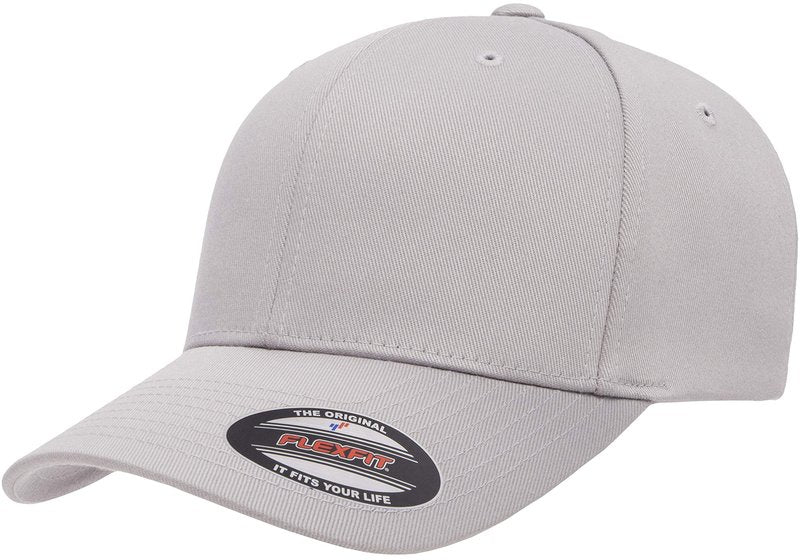 Flexfit Men's Athletic Baseball Fitted Cap Silver