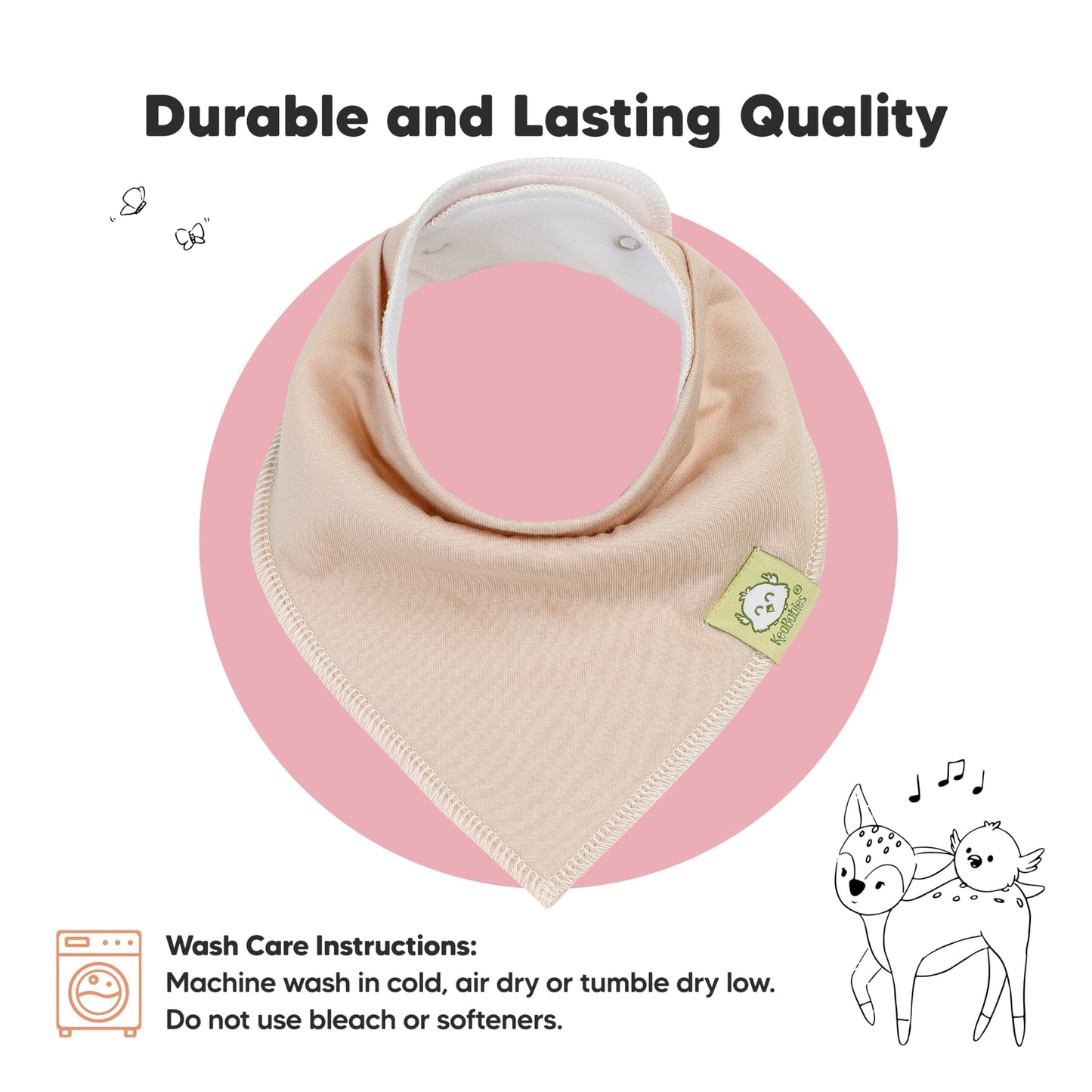 8-Pack Organic Baby Bandana Bibs for Girls - Super Absorbent Triangle Baby Bibs for Drooling and Teething Infant, 100% Cotton Extra Soft for Newborn, Infant 0-36 Months (Muted Pastel)