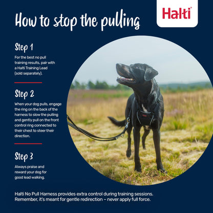 HALTI No Pull Harness - to Stop Your Dog Pulling on The Leash. Adjustable, Lightweight and Easy to Use. Reflective Dog Training Harness for Large Dogs (Size L, Forest Green)