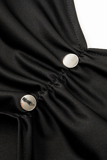 FEAPHY Women's Vintage Chiffon Sun Moon Star Sleeveless A-Line High Low Dress (0-Galaxy-Black, M)