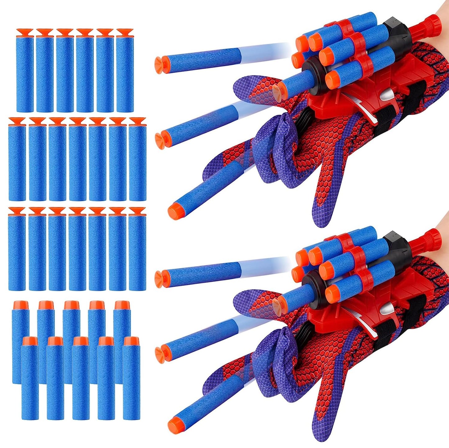 Set of 2 Spider Web Shooters Wrist Launcher Web Shooter Spider Gloves Web-Shooters for Kids