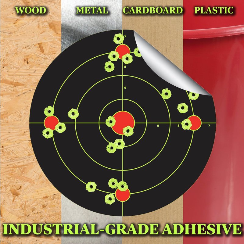 Splatterburst Targets 8-Inch Stick and Splatter Adhesive Shooting Targets, 25-Pack
