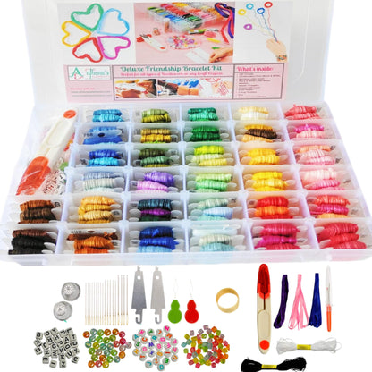 Athena's Elements - Embroidery Floss - 276 Pcs Cross Stitch Thread and Accessories - Perfect for Bracelet Making & DIY Embroidery Projects | Bonus Accessories Included