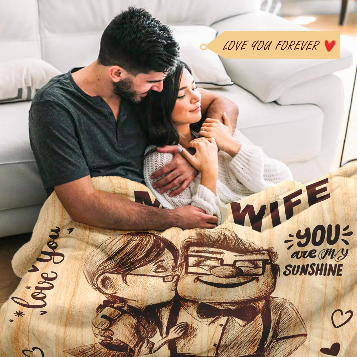 Gifts for Wife from Husband - Wedding Anniversary Birthday Gifts for Women - Romantic I Love You Present for Her - Christmas Mothers Day & Valentines Day Gifts for Wife - To My Wife's Blanket 60"x80"