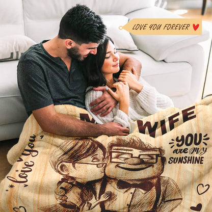 Gifts for Wife from Husband - Wedding Anniversary Birthday Gifts for Women - Romantic I Love You Present for Her - Christmas Mothers Day & Valentines Day Gifts for Wife - To My Wife's Blanket 60"x80"