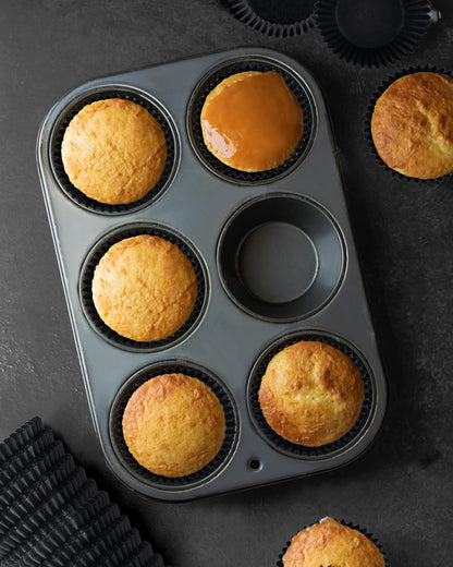 Bake Choice 200pcs Standard Black cupcake liners for baking,food grade cupcake wrappers,greaseproof parchment muffin liners for martin luther king jr day decorations