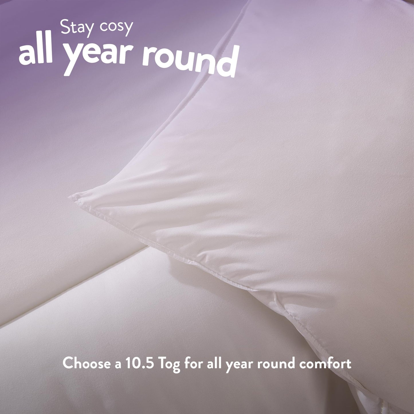 Slumberdown Cosy Nights Double Duvet 10.5 Tog - Breathable & Soft All Year-Round Double Quilt for Summer, Autumn & Winter | UK-Made, Non-Allergenic & Washable (200 x 200cm)