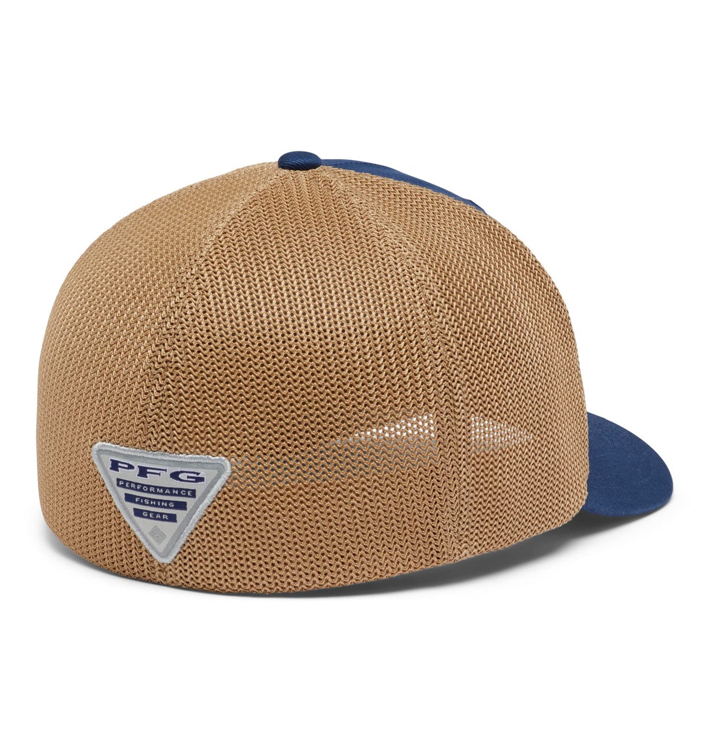 Columbia Unisex PFG Fish Flag Mesh Ball Cap - Low, Carbon/Ancient Fossil/PNW Flag, Small/Medium